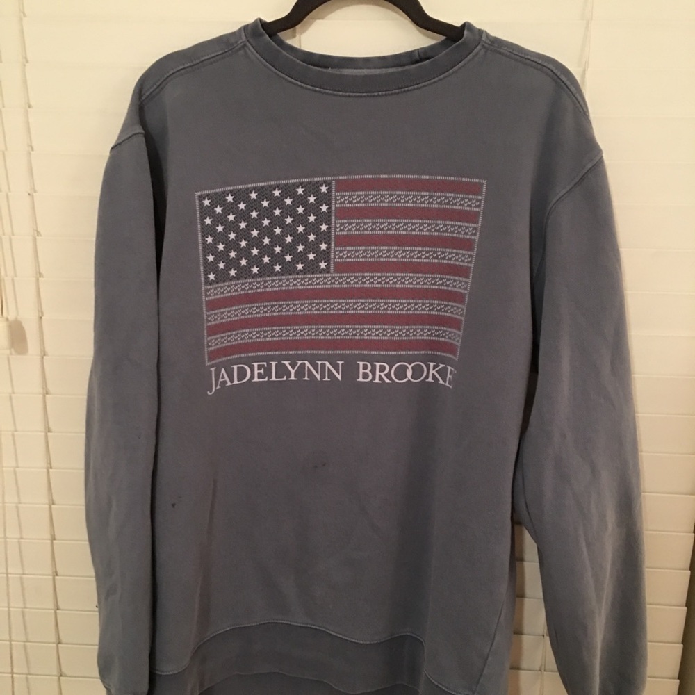 Jadelynn Brooke American flag sweatshirt